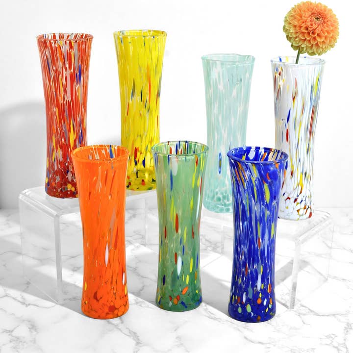 Murano Glass Bud Vase, Contemporary, Made in Italy for wholesale by Via Graceffo