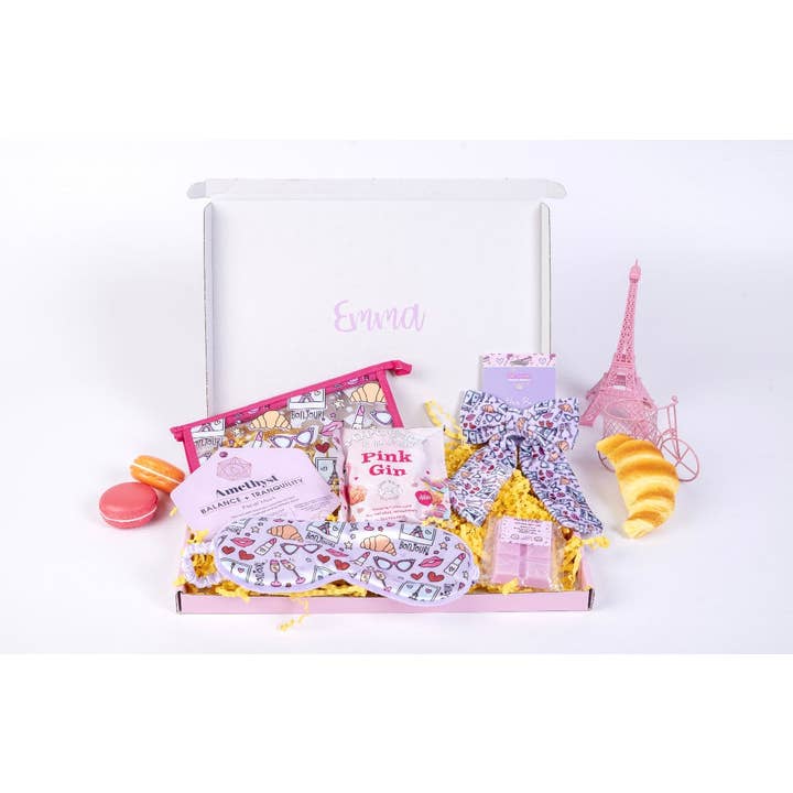 Coffret Rose à Paris pour la vente par The sweetie pamper hamper