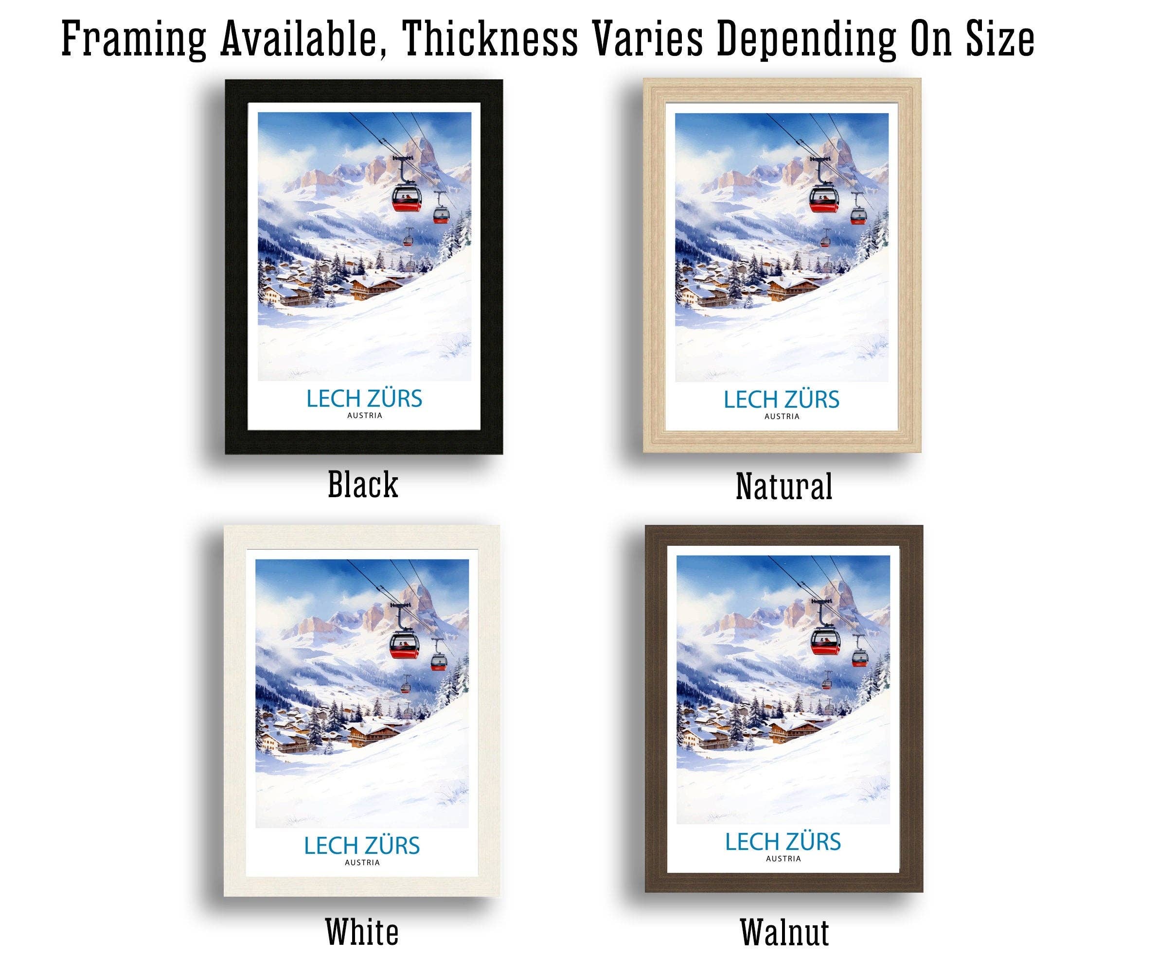 InkNPrintz – wholesale Poster – Lech Zurs am Arlberg Austria Travel Poster Skiing6