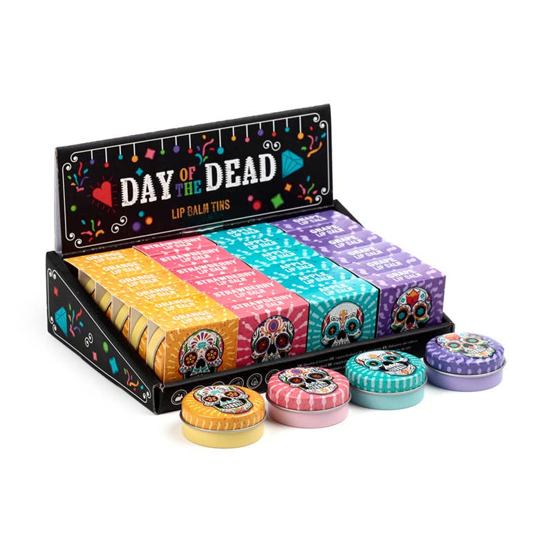 Puckator Ltd – wholesale Lip Balm – Day of the Dead Lip Balm in a Tin0