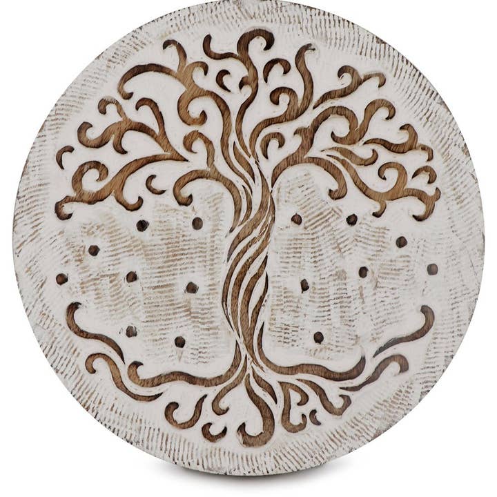 Buddha Groove - Wholesale Trivet - Fairtrade Hand Carved Wood Tree of Life Trivet1