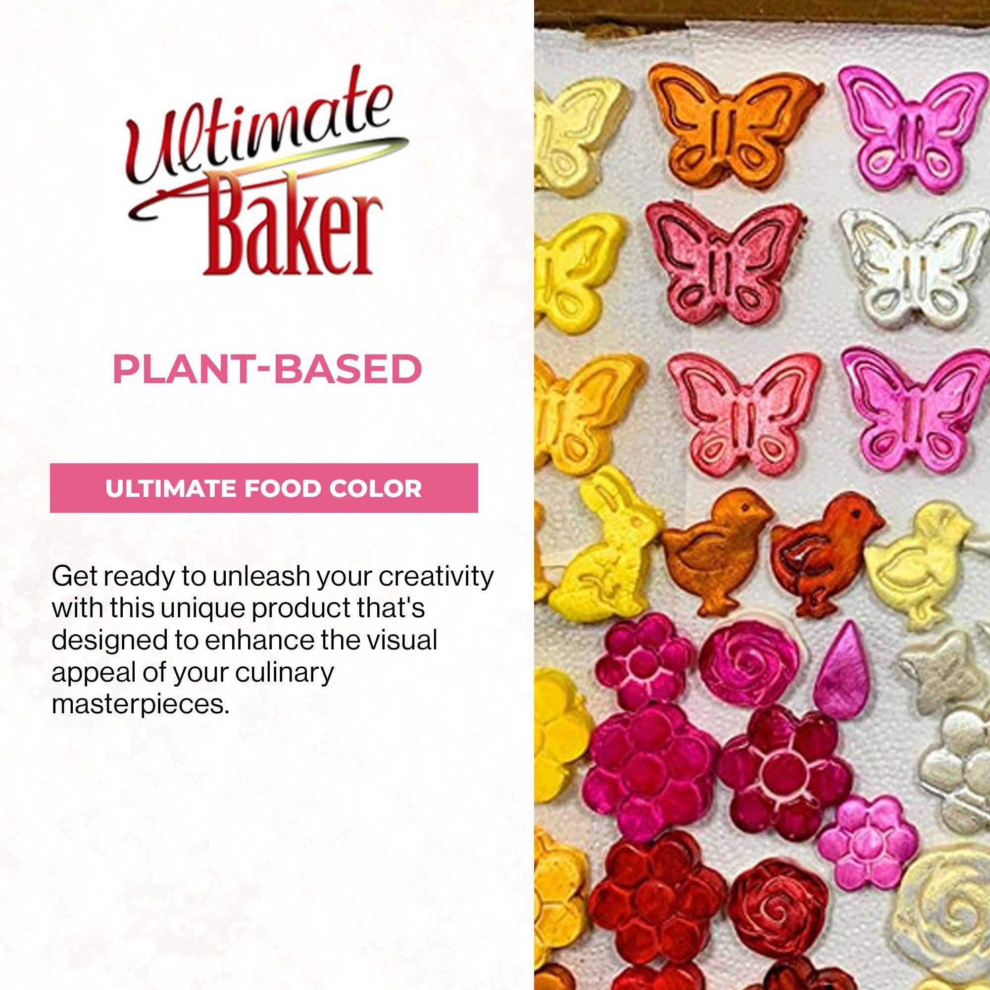 Ultimate Baker - Venta al por mayor Kit de decoración de tartas - Colorante alimenticio rosa natural de Ultimate Baker (1x12g)3