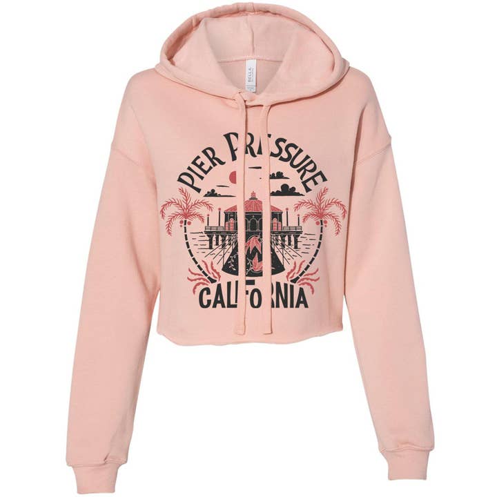 Pier Pressure Cropped Hoodie for wholesale by State Bliss