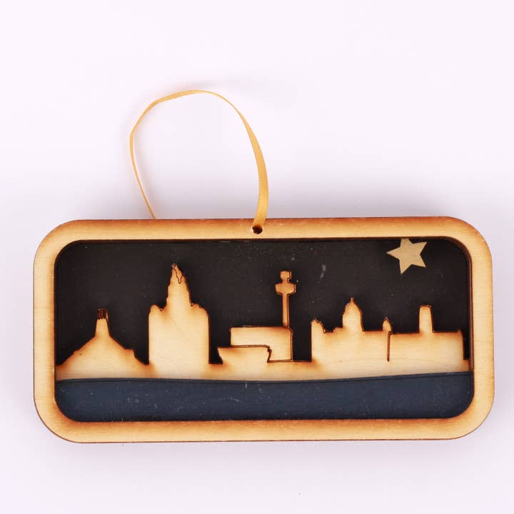 Decoração de Natal Liverpool skyline por atacado de RenewFHD