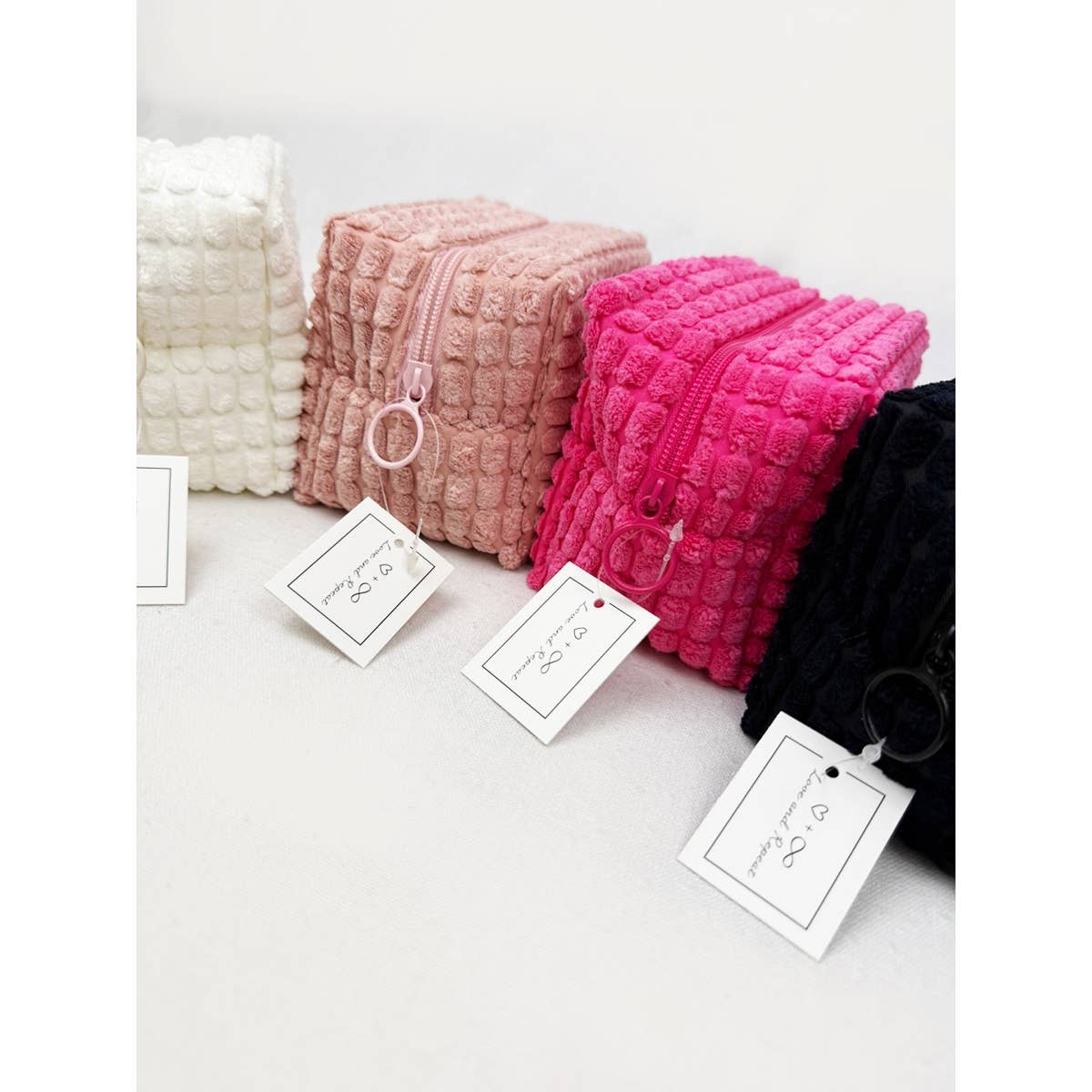 Love and Repeat - Wholesale Makeup/Cosmetic Bag - Soft Puff Textured Light Weight Cosmetic Bag12