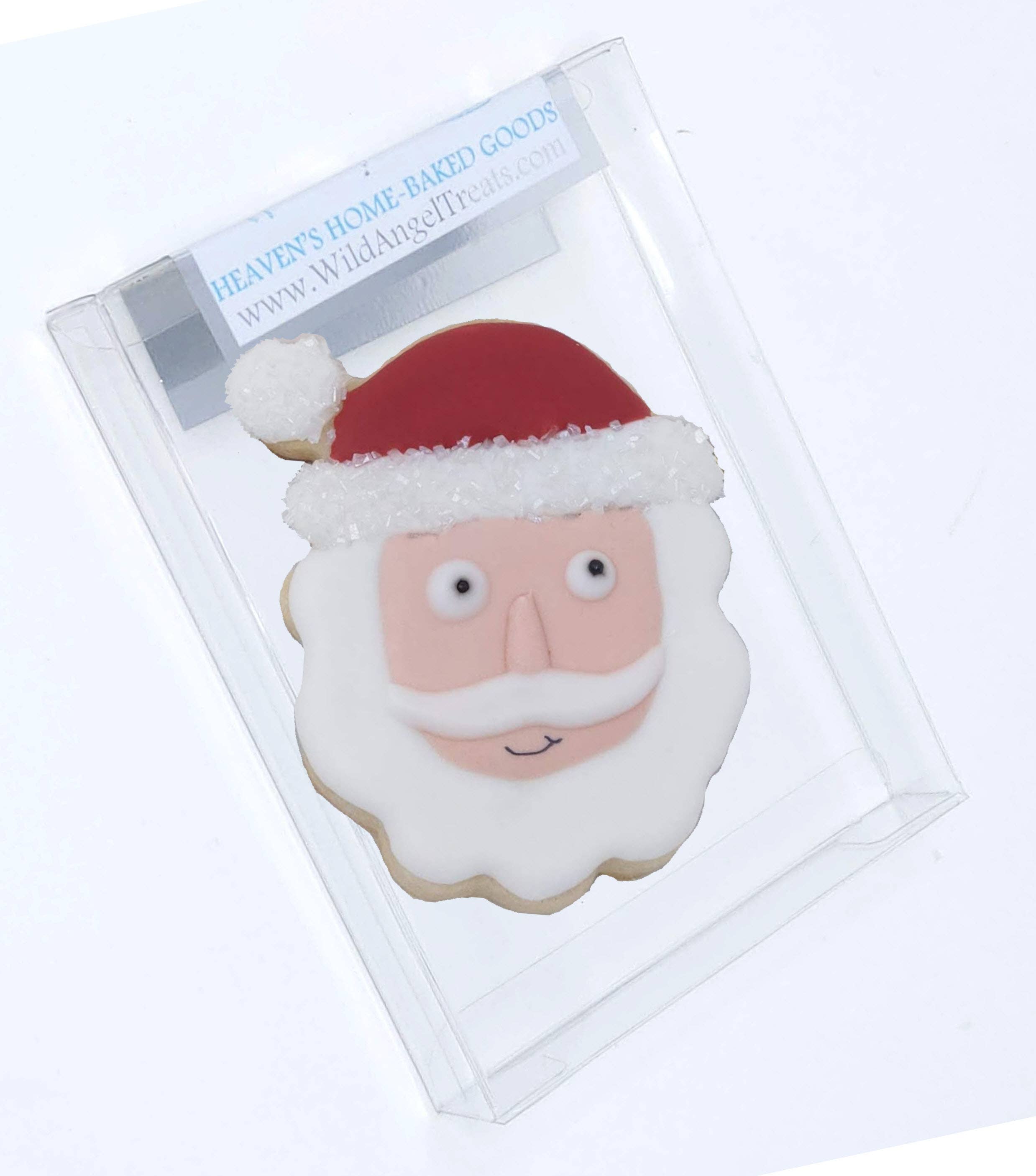 Wild Angel Treats, LLC - Wholesale Cookie - Christmas Santa Face Royal Icing Cookies2