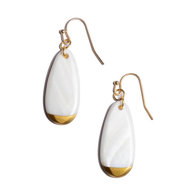 Annette Earrings in Mother of Pearl for wholesale by Faire Collection