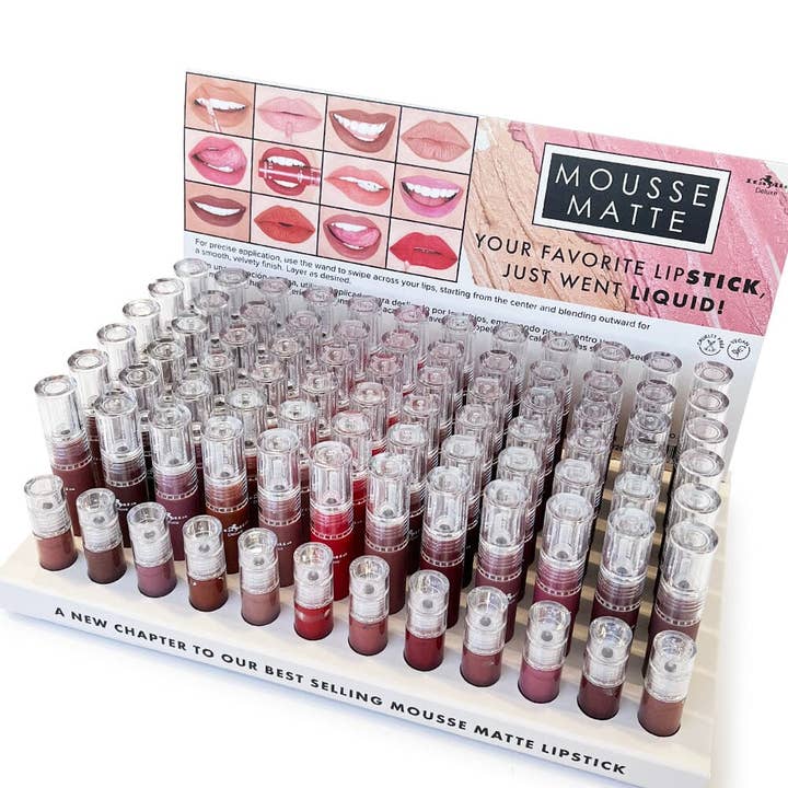 Walana Beauty – wholesale Lipstick – MOUSSE MATTE LIQUID LIPSTICK + FREE TESTER