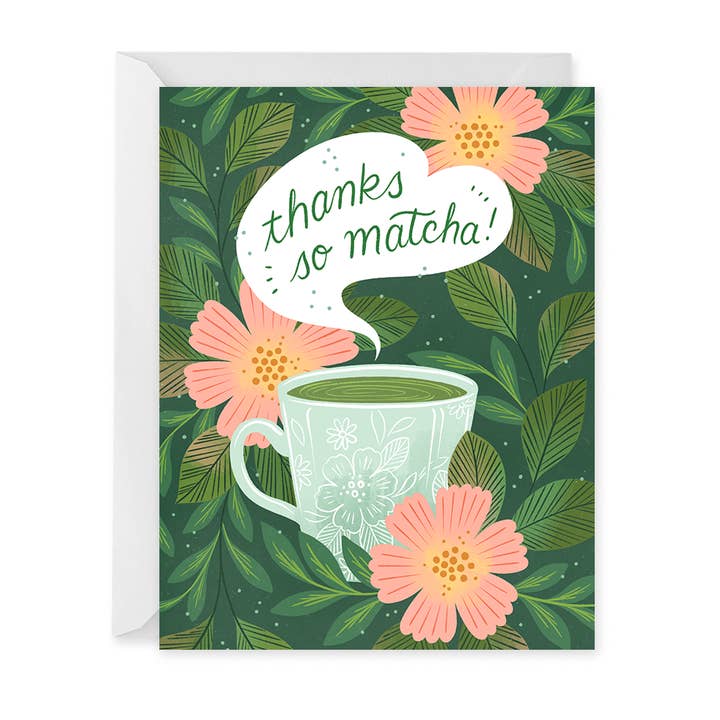 Carte Thanks So Matcha pour la vente par Paper Raven Co.