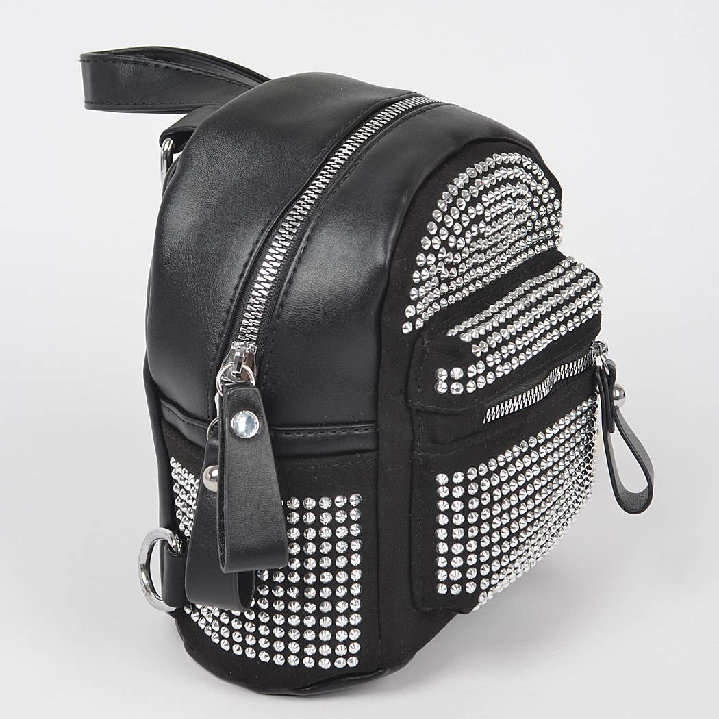 Black Rhinestone Backpack for wholesale on Faire4