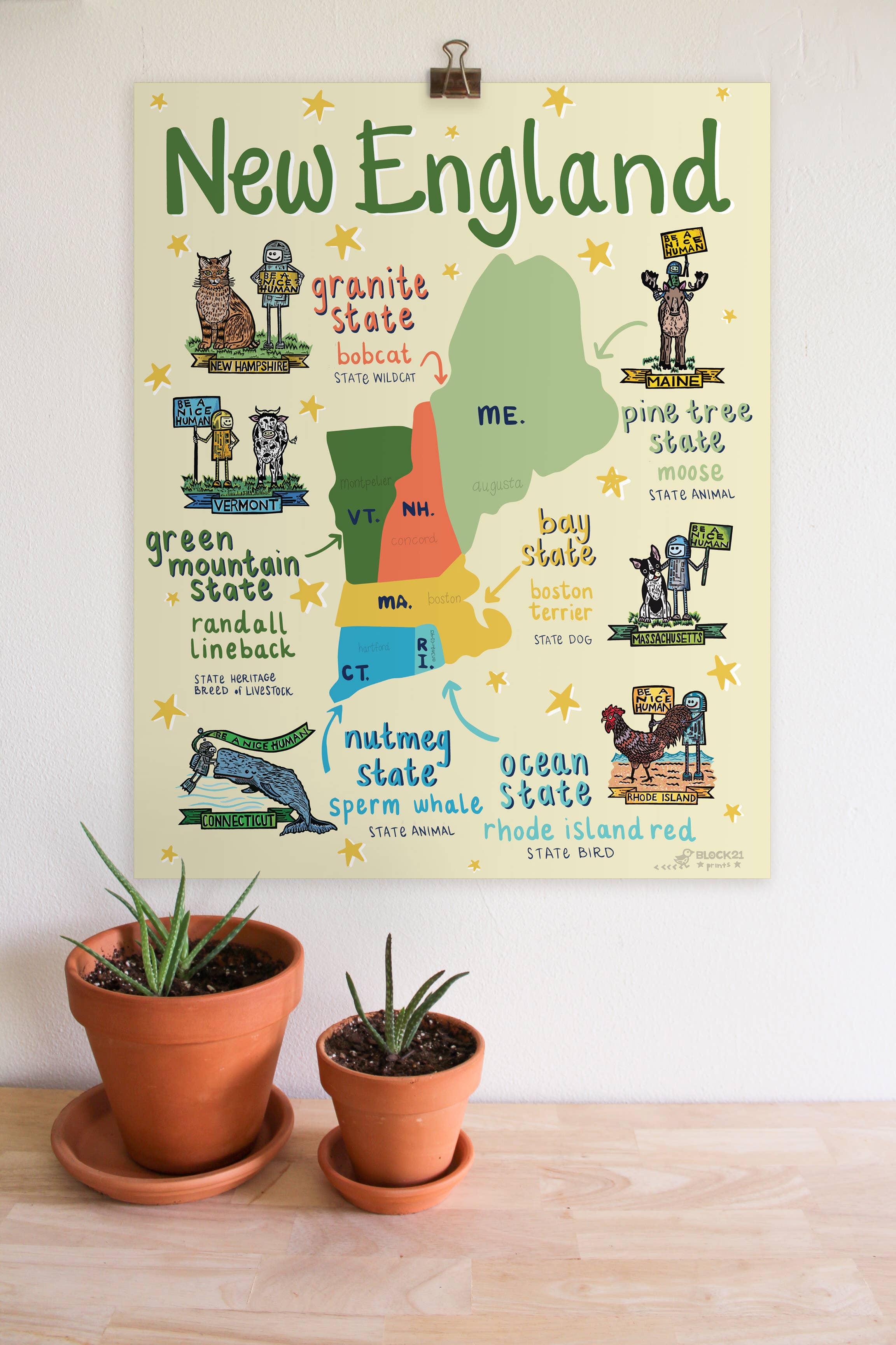 Block21Prints - Wholesale Art Print - New England Nice Human Fine Art Print - East Coast Pride2