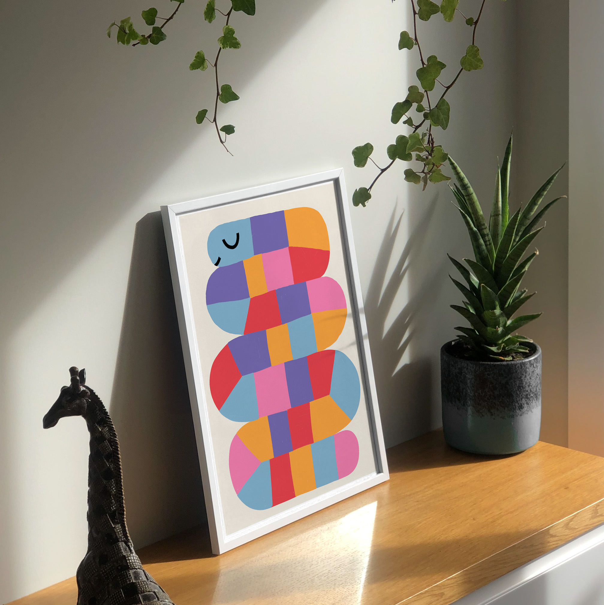 Matilde Horta – Engroshandel Kunsttryk – Børn og baby – Dorminhoca orm - Vægkunst illustration print - A3 eller A45