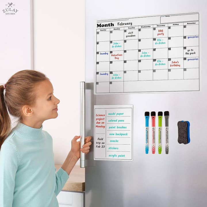 Zulay Kitchen – wholesale Whiteboard/dry-erase board – Magnetic Dry Erase Calendar Whiteboard Kit4