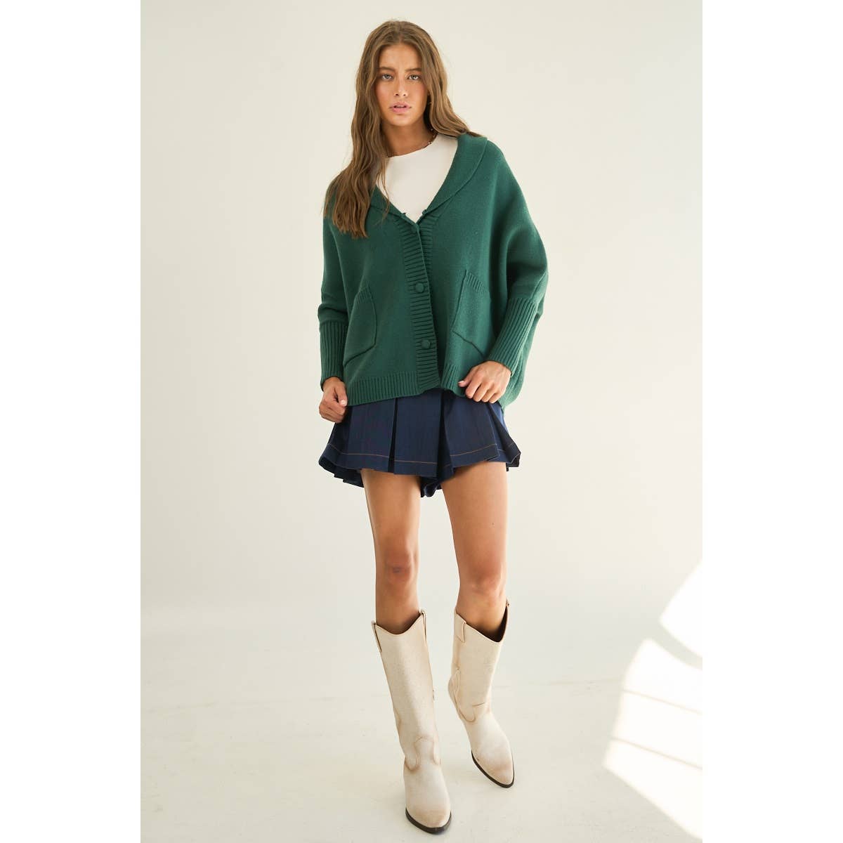 The GREii - Wholesale Cardigan - Women's - Oversized Shawl Collar Sweater Cardigan13