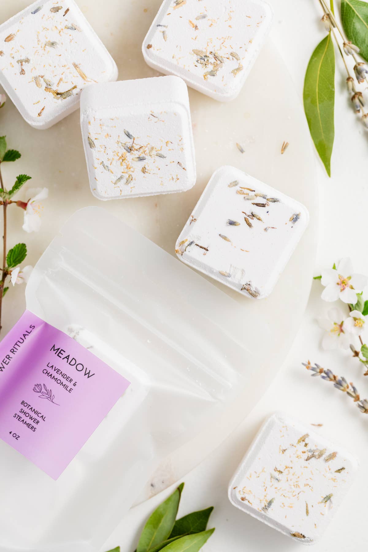 Wildflower Rituals - Wholesale Shower Steamer/Bomb - Meadow Botanical Shower Steamers -Lavender Chamomile5