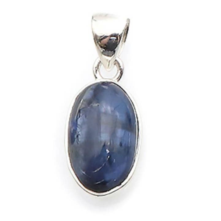 Blue kyanite pendant India AA+ silver 925 for wholesale by La Boîte à Cailloux