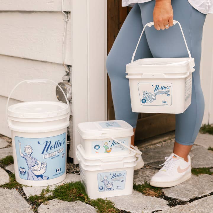 Nellie's Clean - Wholesale Laundry Detergent Powder/Pods - Laundry Soda (Soap/powder: BULK 5 gallon bucket 1100 Scoops)