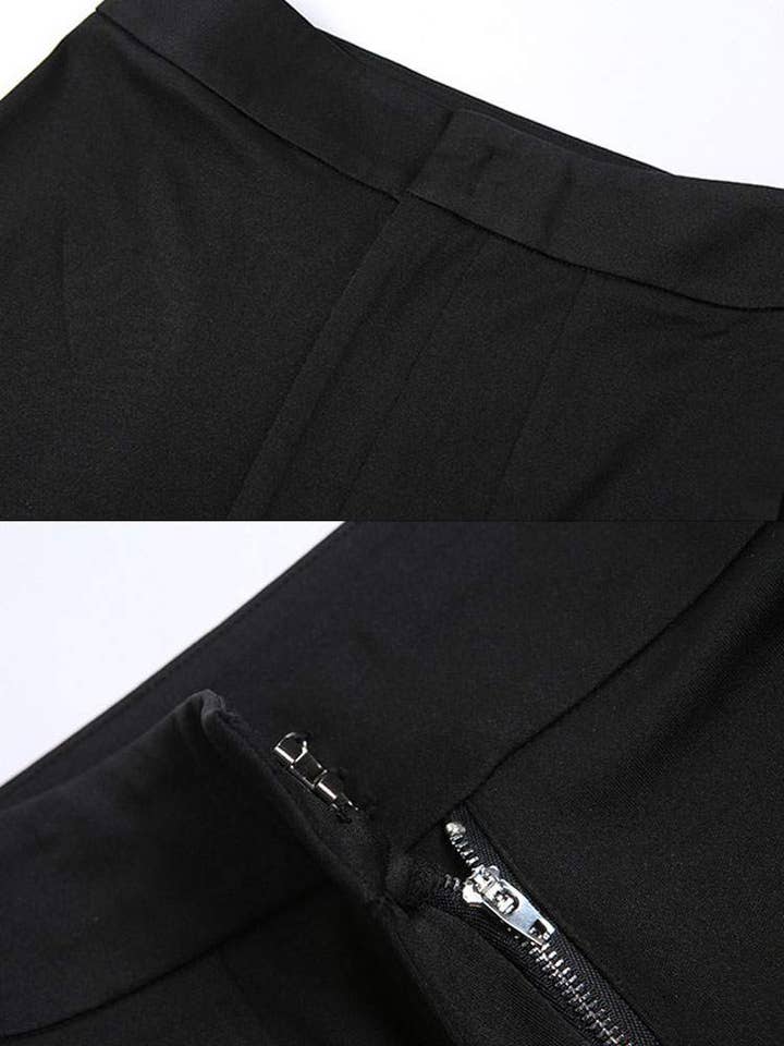 Flarix - Wholesale Pants - Women's - women polyester high rise waist flared trousers9