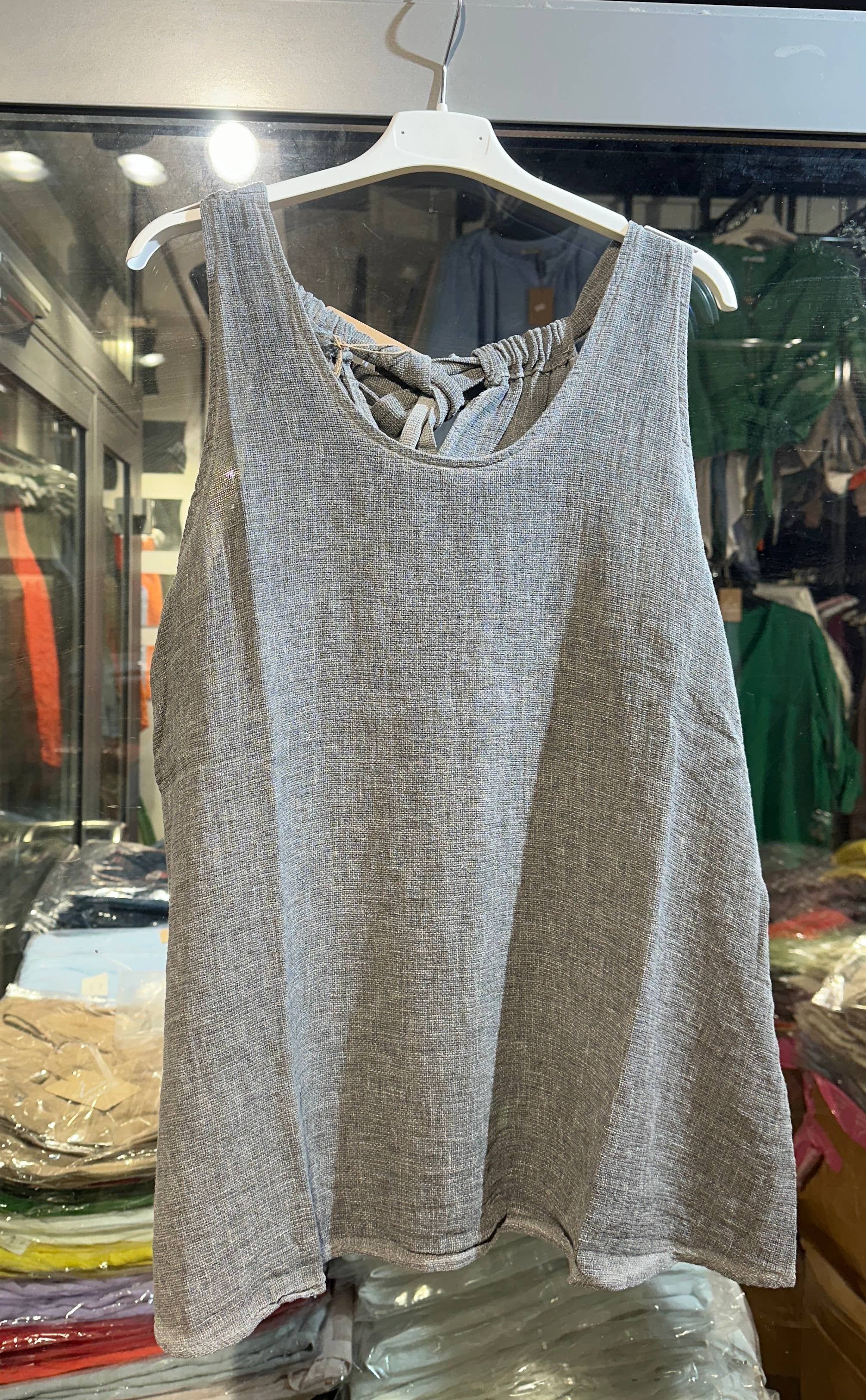 LÉA & LUC - Vente Débardeur – femme - Débardeur en 50% coton et 50% Lin REF. 916823