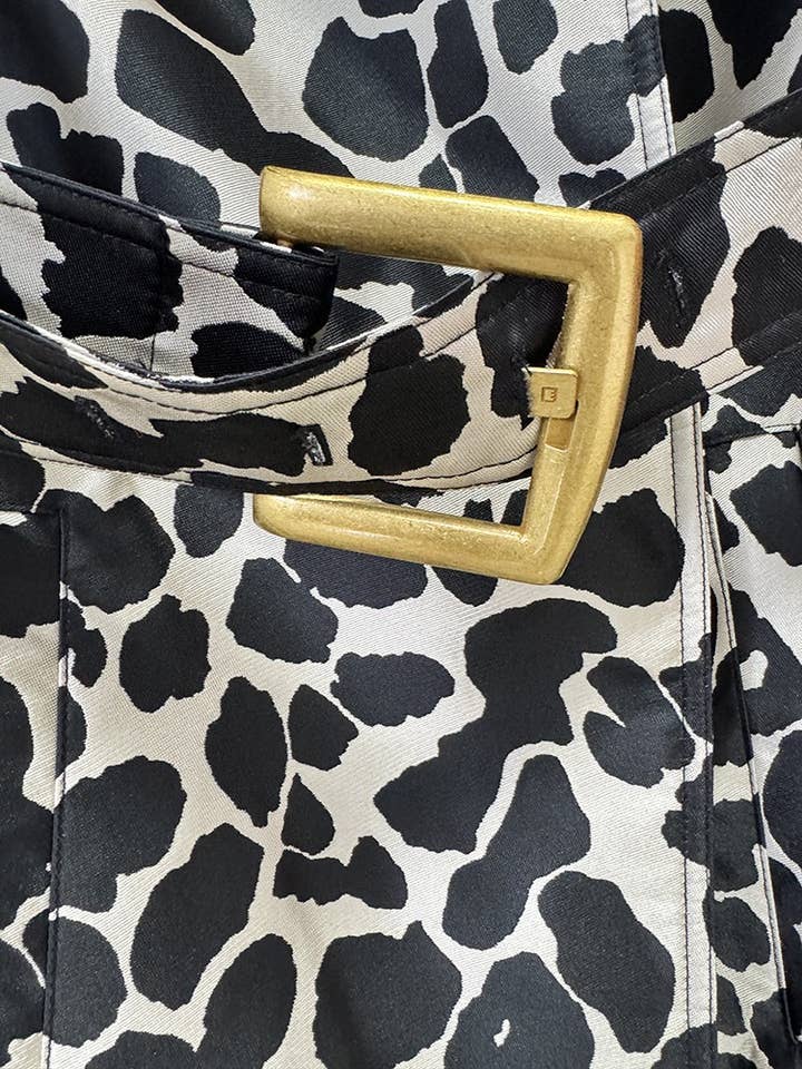 Färg som bilder CT146Y 2025 Höst Leopard Jacquard Bältad Lång Trenchcoat för wholesale på Faire3