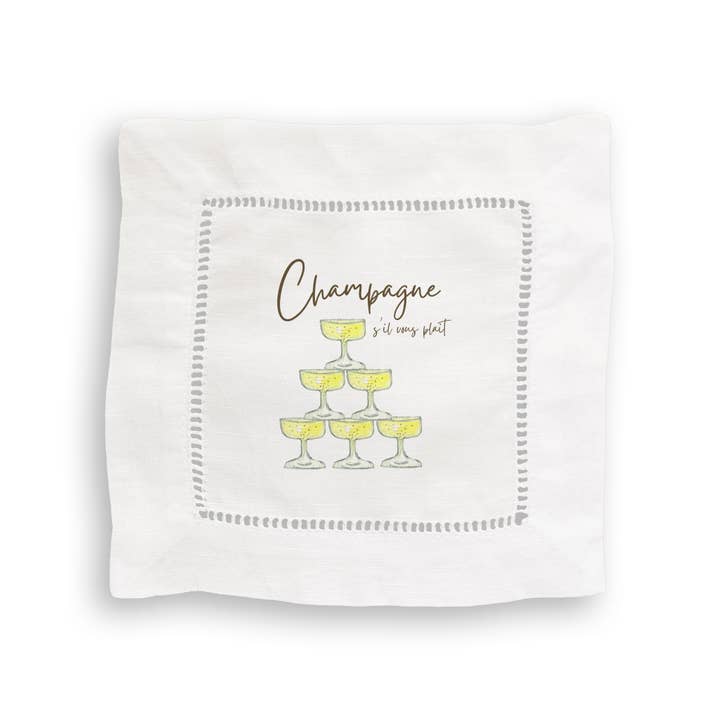French Graffiti - Wholesale Tea Towel - Champagne s'il Vous Plait