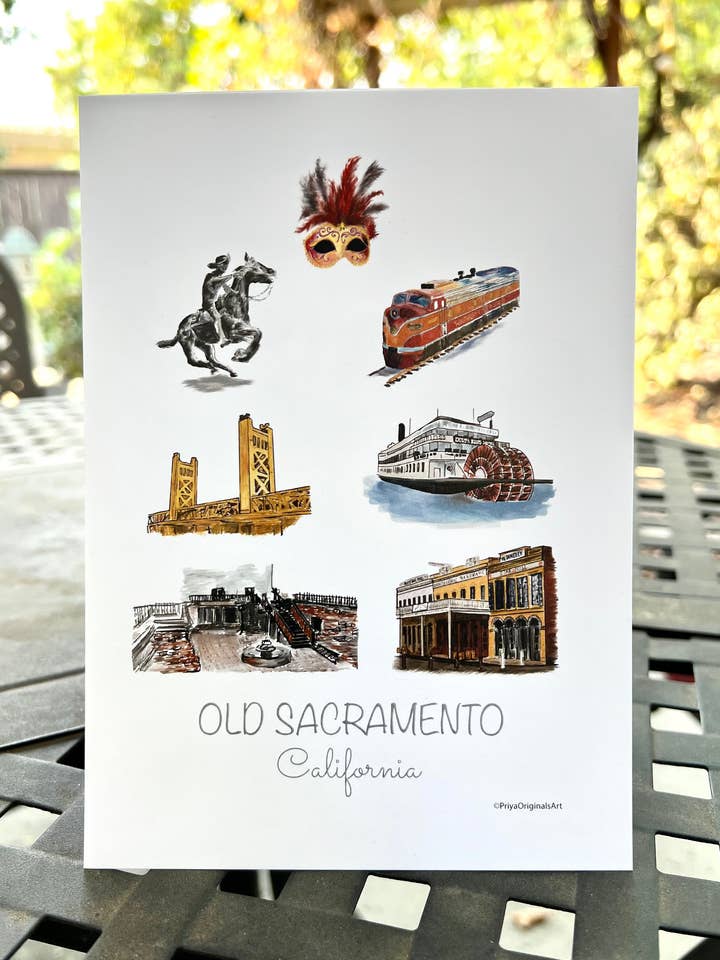 Gamle Sacramento kunsttryk 5x7 for engroshandel hos PriyaOriginalsArt