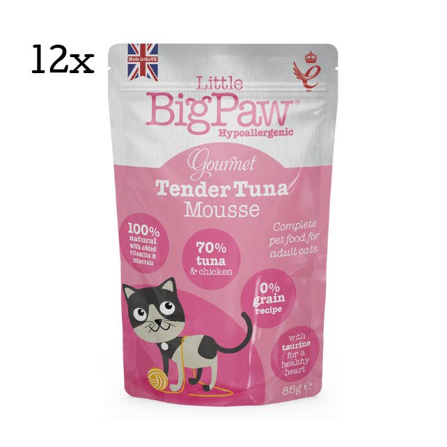 Gourmet Atlantic Tuna Mousse For Cats 12 x 85g Pouch for wholesale by Little BigPaw