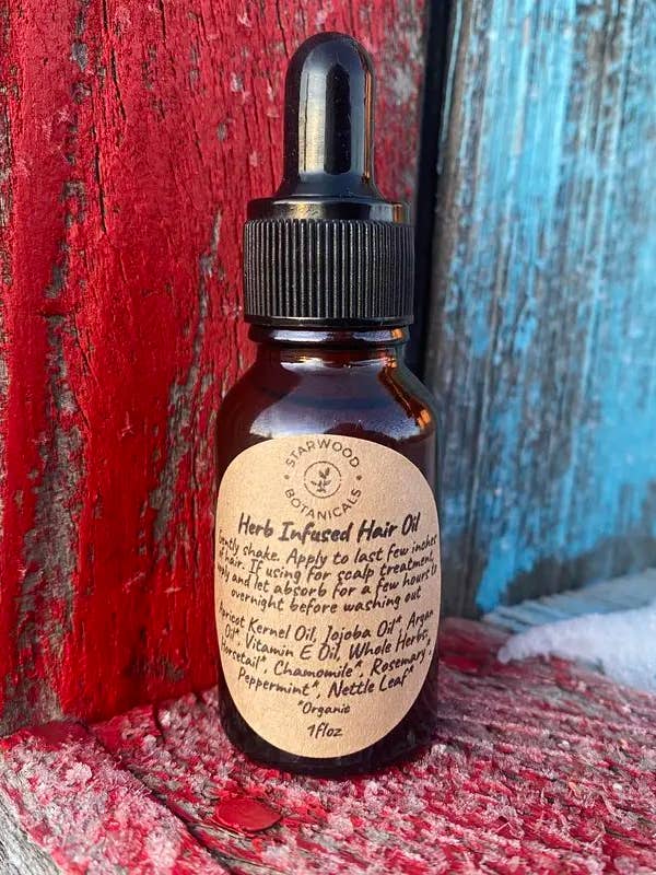 Herb Infused Hair Oil for wholesale by Starwood Botanicals