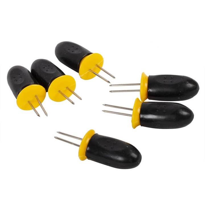 Luciano Gourmet - Wholesale Corn Holders/Tools - Luciano 6-Piece BPA-Free Corn Holders with Grip Handles