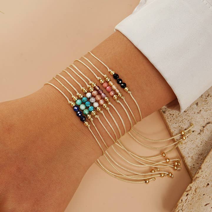 ACCITY - Wholesale Beaded Bracelet - NATURAL STONE COPPER BEADS HANDMADE BEADED BRACELET_CWMM3861