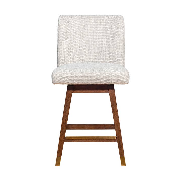 Armen Living - Wholesale Stool - Isabella Modern Upholstered Wood Swivel Barstool9