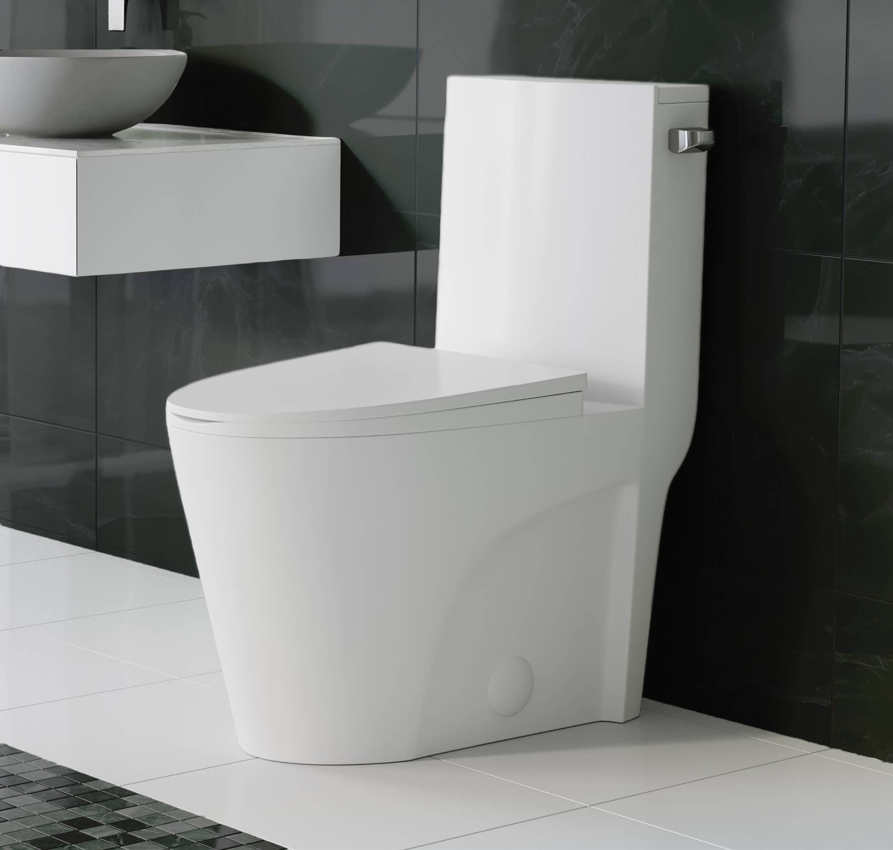 Swiss Madison - Wholesale  - St. Tropez 1-Piece 10" Rough-in Elongated Toilet White0