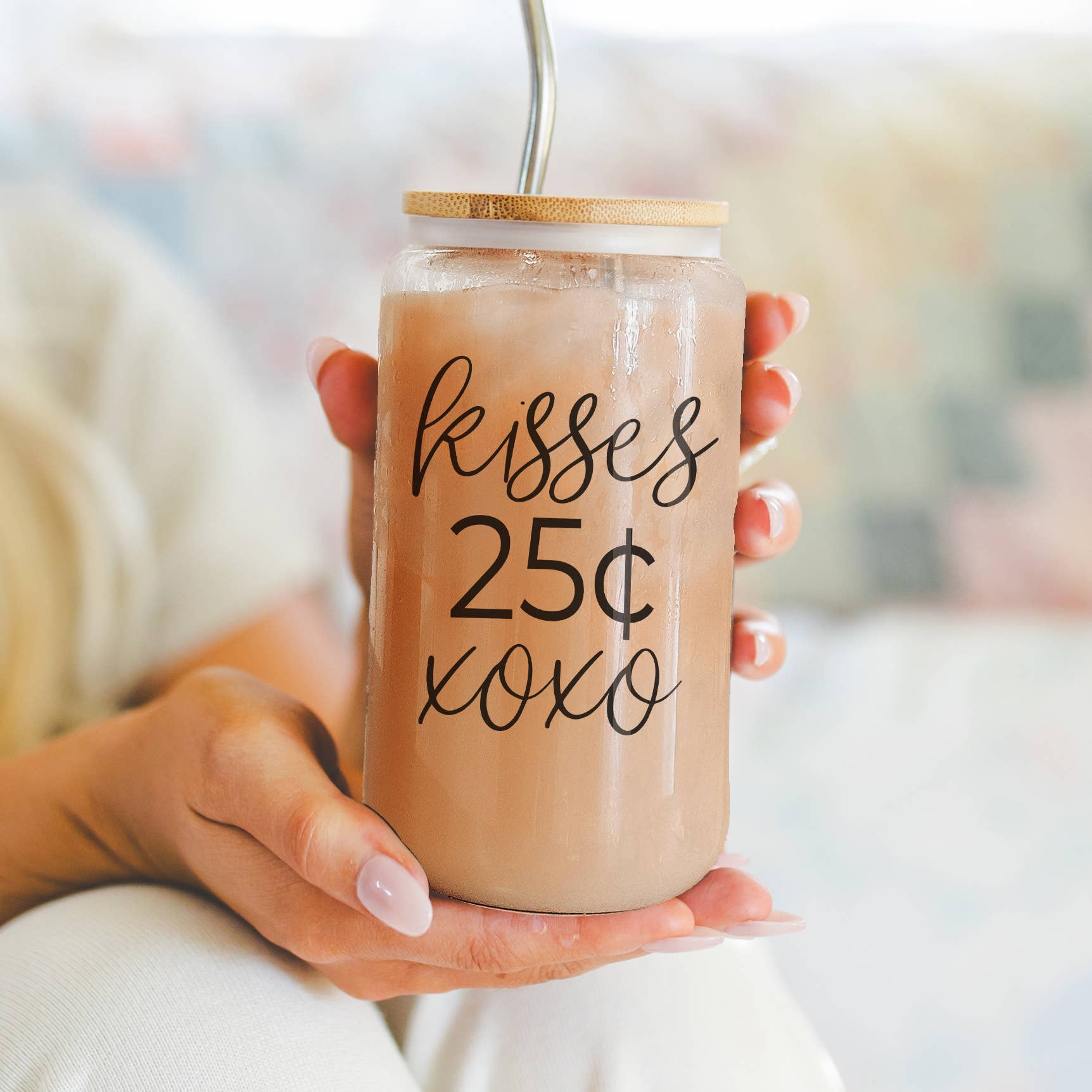 Gia Roma - Wholesale Coffee Mug - Valentines Glass Tumblers Heart Smiley, Galentines Gift Idea10