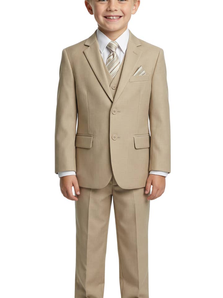 Ferrecci Boys JAX JR 5st Suit Set Tan för wholesale av Ferrecci