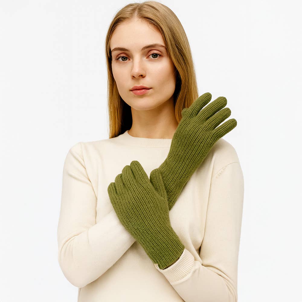 Sensibling Corp. - Wholesale Gloves – Women's - Ribbed Knit Solid Long Winter Gloves10