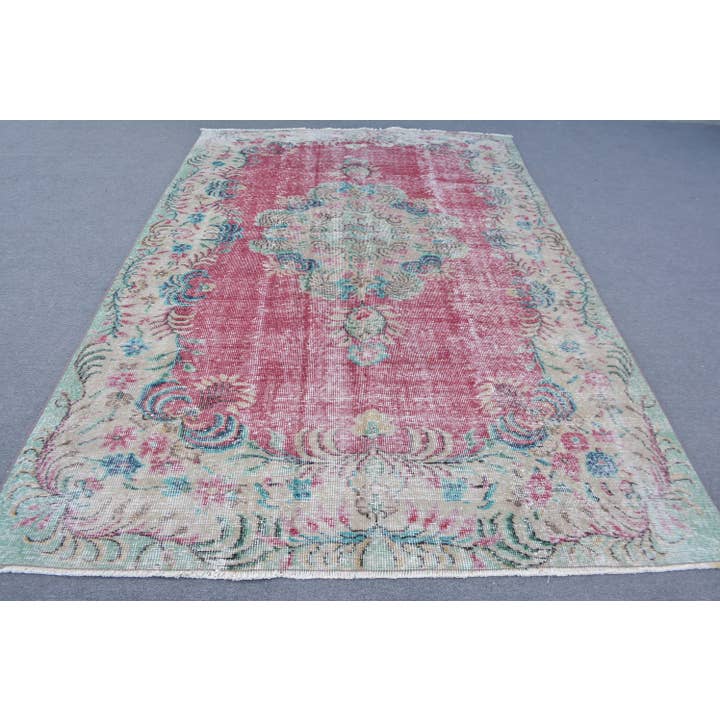 Vintage Floral Rectangle Wool Rug - Handmade Charm for wholesale by The Loom Wholesale