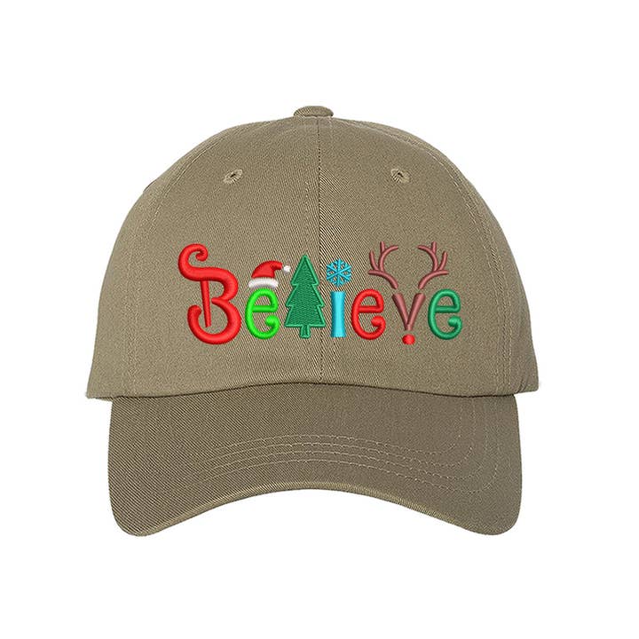 DSY Lifestyle - Wholesale Baseball Cap - Women's - Believe Embroidered Baseball Hat | Christmas Holiday Cap8