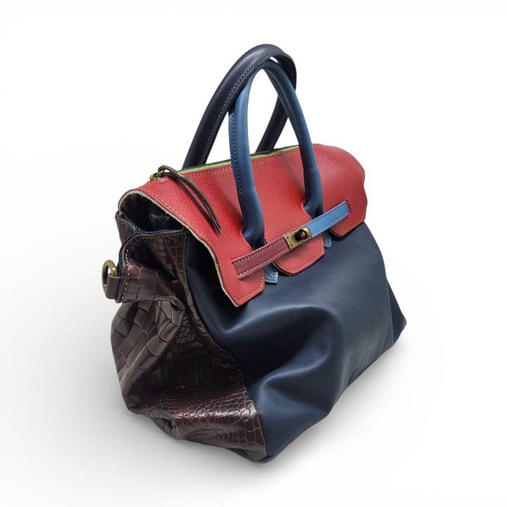 Sac Cuir Doriane Patchwork 3 made in Italy pour la vente par ZEEN