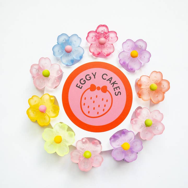 Eggy Cakes - Wholesale Hair Clip - Kids - Sakura Flower Small Hair Claws7