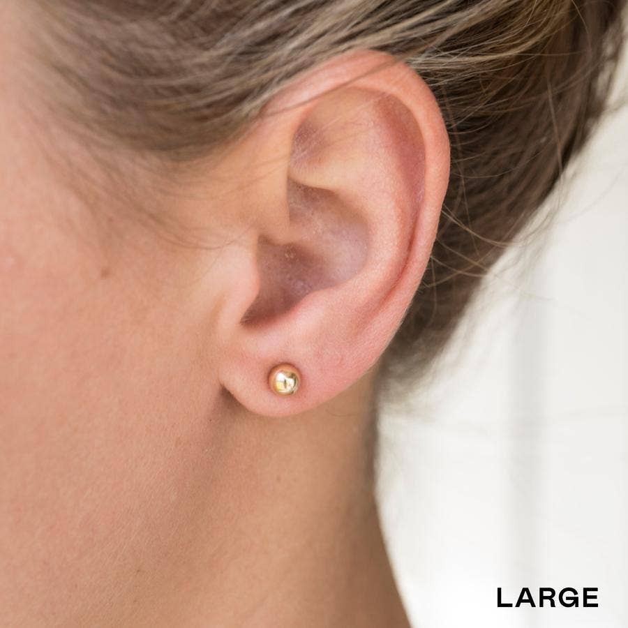 Rose Gypsy - Wholesale Stud/Post Earrings - Gold Ball Studs2