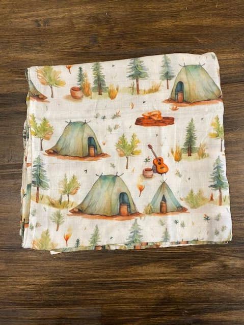 Bambou & Mousseline Lange | Feu de Camp Douillet pour la vente par Evvie Bean's