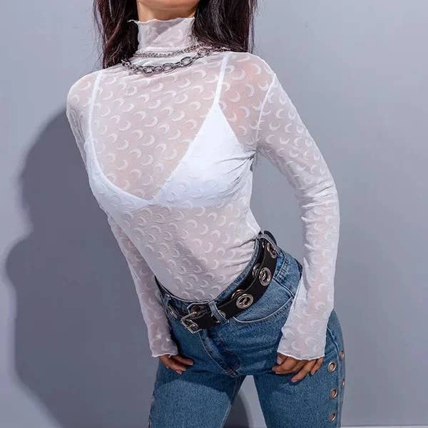 DEZZY'S - Wholesale Knit Top - Women's - Luna transparent top2