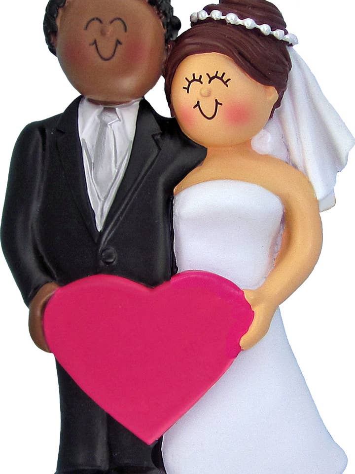 Wedding: Male African-American, Female Brown for wholesale by Ornament Central