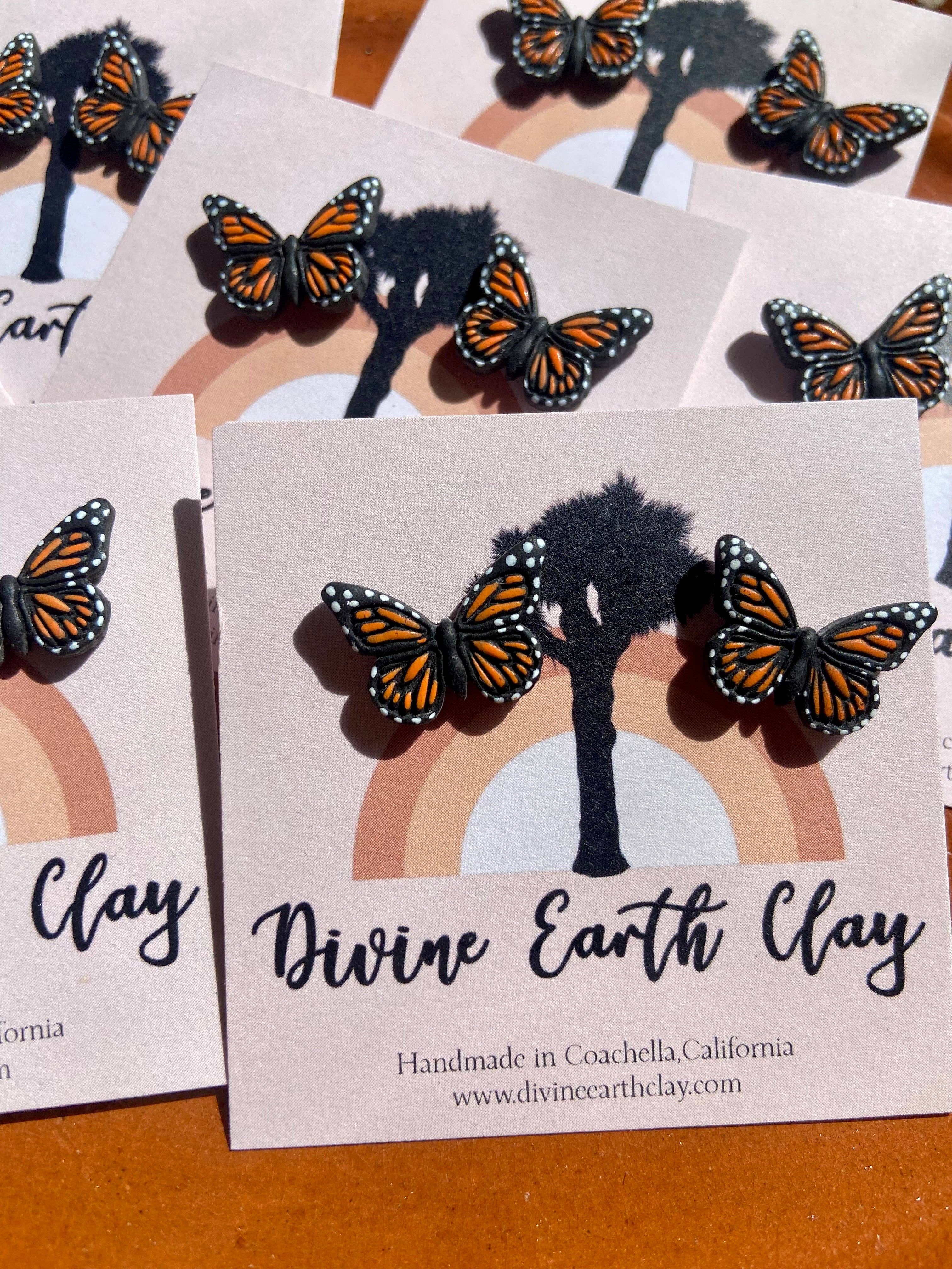 Divine Earth Clay - Wholesale Dangle Earrings - Mini Monarcas0