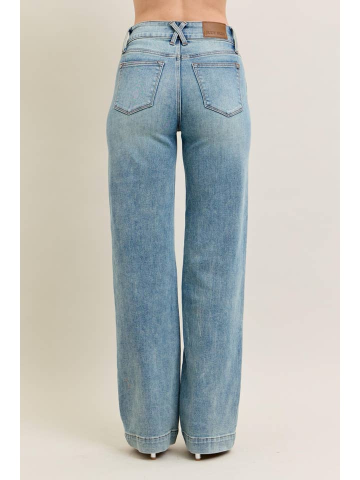 LT High Waisted Double Button Waistband Wide for wholesale on Faire4