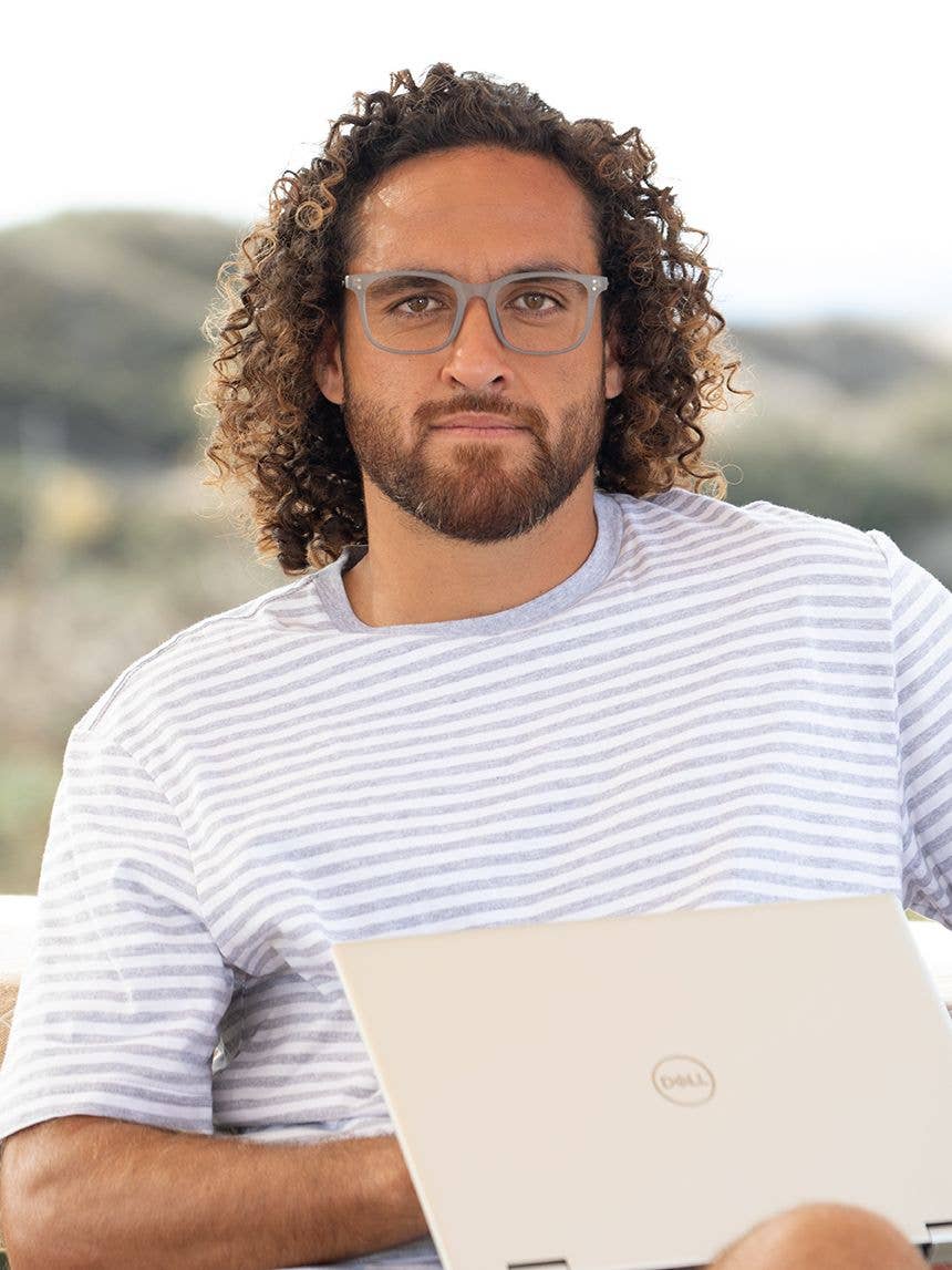 Blue Planet Eco-Eyewear - Wholesale Eyeglasses - Unisex - Byren - Matte Grey/ Tort - Blue Light Filtering1