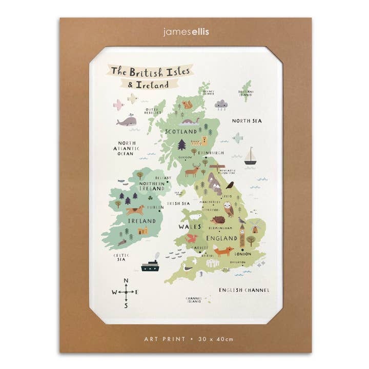 The British Isles and Ireland Print for wholesale by James Ellis