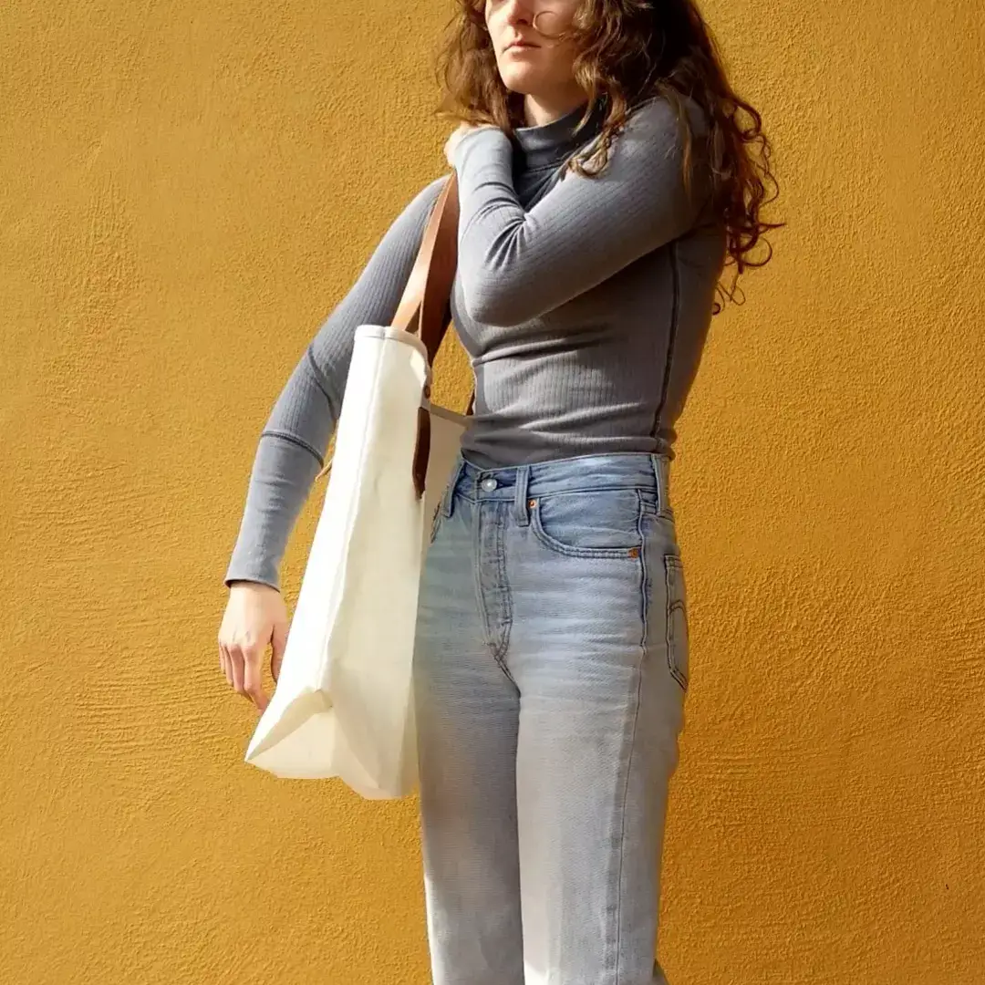 Landfall Leatherworks - Wholesale Beach Bag - The Lazarette Sailcloth Beach Bag1