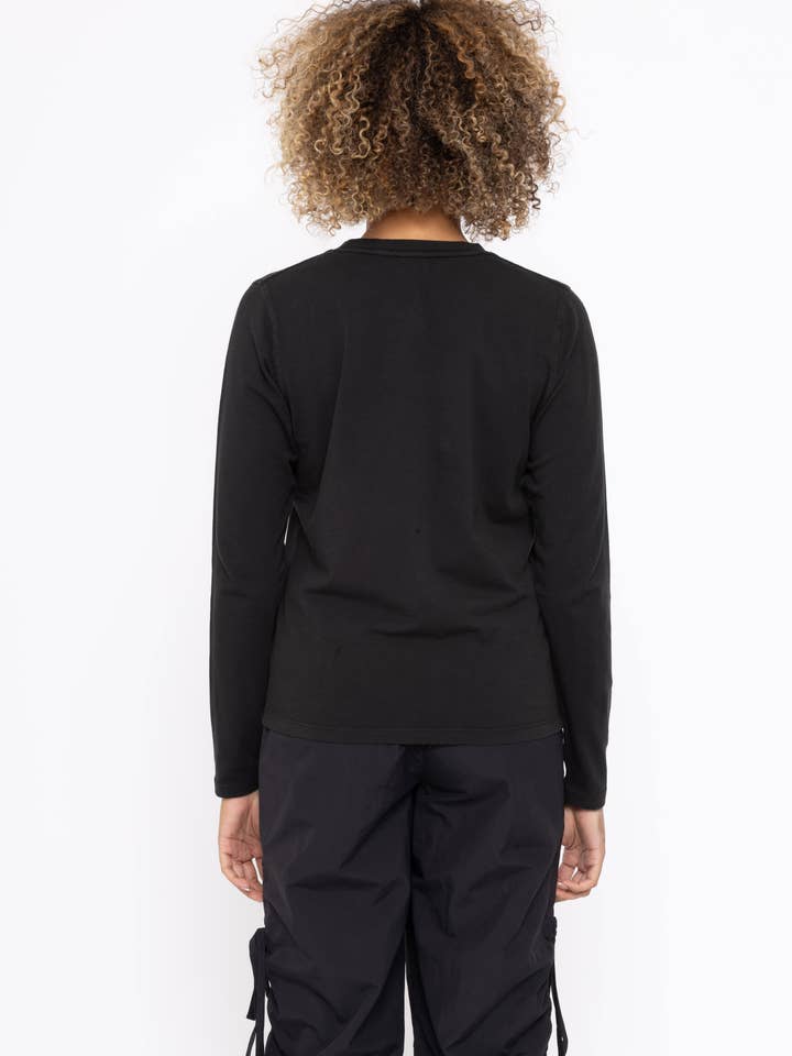 Mono B - Wholesale T-shirt (Zonder tekening) - Dames - Pima Bliss Boyfriend met lange mouwen7