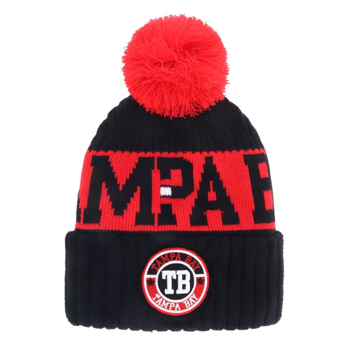 ChoKoLids - Wholesale Beanie - Unisex - Football Sports Team Embroidered Winter Knit Pom Beanie Hats25